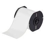 Brady® B30C-4000-595-WT Printer Label, 100 ft H x 4 in W, White Legend/Background, B-595 Vinyl
