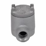 Crouse-Hinds Condulet® GUAB14 Type CB Shape B Conduit Outlet Box With Cover, 1/2 in, 2 in Cover Opening, 5 cu-in Capacity, Electro-Galvanized/Aluminum Acrylic Painted