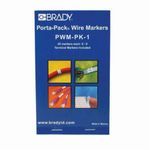 Brady® Porta-Pack® PWM-PK-1 Pre-Printed Wire Marker Book, 1-1/2 in L x 0.2 in W, Black on White Legend/Background, Vinyl Cloth