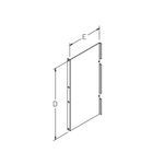 nVent HOFFMAN ProLine™ PPSM84G P20 Side Mount Enclosure Panel, 806 mm H x 422 mm W, For Use With: ProLine™ Modular Enclosure, Steel