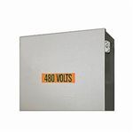 E-Z Code® WDT-5021 Style B Conduit and Voltage Marker Card, 1-1/8 in Label Width, 4-1/2 in Label Length, Legend: 480 VOLTS, Black Legend, Orange Background, Vinyl
