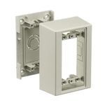 PREMISE WIRING POLYTRAK® WallTrak1 PW1DBA 1-Gang Non-Metallic Deep Station Box, 4.9 in L x 3-1/4 in W x 1.91 in H, Office White