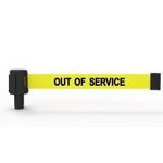 Banner Stakes PL4037 PLUS Yellow "Out of Service" Banner (Pack of 5), Includes: 5 PLUS Banner Head, Belt Length 15 ft, Suitable for Indoor/Outdoor Use