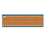 E-Z Code® WAT-5013 Style C Conduit and Voltage Marker Card, 1/2 in Label Width, 2-1/4 in Label Length, Legend: 208 VOLTS, Black Legend, Orange Background, Vinyl