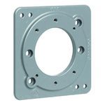 Killark® VFPS Adapter Mounting Plate, For Use With V Series Incandescent Utility Lighting Fixture, 4 in Steel Square Outlet Boxes/3-1/2 in and 4 in Octagon Boxes, Copper Free Aluminum, Gray