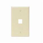 QuickPort® 41080-1AP Standard Wallplate, 1 Gang, 4.53 in L x 2-3/4 in W, ABS, Almond