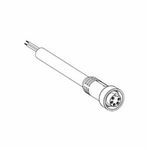 Brad® Mini-Change® 130006-1160 A-Size Single End Cordset, 7/8-16 UN Connector, Female x Pigtail Connector, 3 ft Cable Length, 5 Pole, 1 Keyway