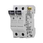 Bussmann CHCC2DIU Finger Safe Modular Fuse Holder With Indication, 600 VAC, 300 VDC, 0 to 30 A, Class: CC, 18 to 4 AWG Wire, 2 Pole