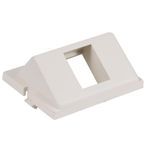 PREMISE WIRING iSTATION™ IM1KA15OW 1-Port Angled Unloaded AV Keystone Module, For Use With: Modular Plate Frames, Molded ABS, Office White