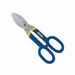 Irwin® 22012 012 Tinner Snip, 2-3/4 in Length of Cut, Straight/Wide Curve Snip, Steel Blade, Vinyl Handle