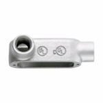 Crouse-Hinds Condulet® LL100M Type LL Conduit Outlet Body, 1 in Hub, 5, 12.5 cu-in, Malleable Iron, Electrogalvanized/Aluminum Acrylic Painted