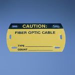 Panduit® PST-FO Self-Laminating Fiber Optic Marker Tag, 2 in H x 3-1/2 in W, Vinyl, Black/Yellow