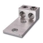 Blackburn® ADR60-22D Type ADR-ALCUL Dual Rated Mechanical Connector, 2 AWG to 600 kcmil Aluminum/Stranded Copper Conductor, 1/2 in Stud, 2 Bolt Holes, Aluminum