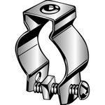 Minerallac Traditional® 0B 3-Hole Conduit Hanger, For Use With 1/2 in EMT and 3/8 to 1/2 in Rigid/IMC Conduits, Steel, Zinc Plated