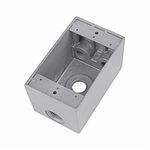 Red Dot® IHD4-2 Deep Universal Weatherproof Box, Die Cast Aluminum, 24.8 cu-in Capacity, 1 Gang, 4 Outlets, 4-9/16 in L x 2-13/16 in W x 2 in D Dimensions