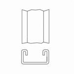 Kindorf® B-906-10 B Series Solid Metal Channel, 14 ga Thickness, 10 ft L