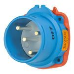 MELTRIC DECONTACTOR™ 63-38073 DSN30 Switch Rated Male Inlet With Ground, 110/125/220/250 VAC, 30 A, 3 Pole, 4 Wires