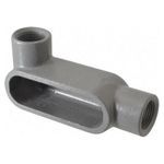O-Z/Gedney LL67 Type LL Conduit Outlet Body, 2 in Hub, 7, 50 cu-in, Iron, Zinc Plated