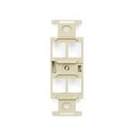 QuickPort® 41087-QIP Type 106 Duplex Insert, For Use With Decora® and Duplex Wallplate, Plastic, Ivory