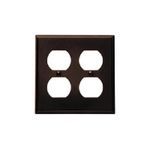 Leviton® 85016 Standard Wallplate, 2 Gangs, 4.5 in H x 4.56 in W, Thermoset, Brown