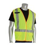 PIP® 302-0210-LY/L X-Back Safety Vest, L, Hi-Viz Lime Yellow, Polyester, Hook and Loop Closure, 3 Pockets, ANSI Class: Class 2, Specifications Met: ANSI 107 Type R, CAN/CSA Z96
