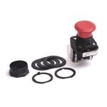 Rockwell Automation 800HC-FRXT6D4 Non-Illuminated Twist/Key Release Switch, 30.5 mm, 1NCLB Contact Configuration, Push-Pull/Twist-to-Release Operator, Red
