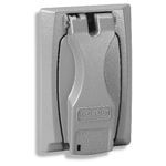 Red Dot® DCCU Universal Flip-Lid Weatherproof Receptacle Cover, Die Cast Zinc