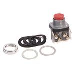 Allen-Bradley 800T-B6AY 800T PB, 30 mm Momentary Push Button, Extended Head Push Button, Extended Head, Red, Standard, Standard, Red, No Guards on Terminals, 1 NO 1 NC Stackable Sealed Sw, 1 NO 1 NC Stackable Sealed Sw, Device with Packaging