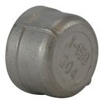 Midland Industries 62473 Pipe Cap, 1/2 in Nominal, NPT End Style, SCH 40, 150 lb, 304 Stainless Steel, Import