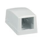 Panduit® PanNet™ CBX1WH-A 1-Port Elongated Low Profile Surface Mount Box, Mini-Com® End Module, For Use With Mini-Com® Modules and LD3/LDPH3 Raceways, Surface Mount, ABS