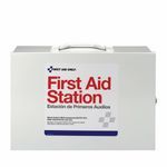 First Aid Only® 6135 Industrial First Aid Station, Wall Mounting, 446 Components, Steel Case, 15-1/2 in H x 10-3/4 in W x 4-3/4 in D