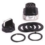Allen-Bradley 800H-JR5KE7A 800H PB, 30mm Selector Switch, 3 Pos., Std Knob Spring Return <, Std Knob Spring Return <, KE7 Cam, 1 NO 1 NC Std Contacts, 1 NO 1 NC Std Contacts, White, No Guards on Terminals, Device with Pkg