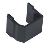 PREMISE WIRING SNAP-FIT SFBB10 AV Connector, Blank Module, Snap-On Mount, Plastic, Black