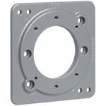 Killark® VFPS Adapter Mounting Plate, For Use With V Series Incandescent Utility Lighting Fixture, 4 in Steel Square Outlet Boxes/3-1/2 in and 4 in Octagon Boxes, Copper Free Aluminum, Gray