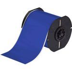 Brady® B30C-4000-595-BL All Weather Permanent Adhesive Vinyl Label Tape for B30 Printers - 4" Blue, Cartridge of 100 Feet, Ribbon Series: B30-R10000-WT