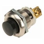 Edwards Signaling™ 695-B 600 Low Voltage Non-Illuminated Pushbutton, 16 mm, 1NO Contact Configuration, Round Extended Operator, Black
