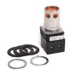 Rockwell Automation 800T-QAH2AD1 Illuminated Pushbutton, 30.5 mm, 1NO Contact Configuration, Extended Head with Guard Operator, Amber