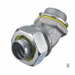 Wiring Device-Kellems H0504 Liquidtight Male Non-Insulated Conduit Connector, 1/2 in Trade, 45 deg, Steel, Zinc Plated