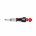 Bondhus® Felo 52223 374 8-in-1 Magazine Handle Magnetic Screwdriver Bit Holder Set With Ratchet, Imperial, Phillips®/Slotted/Pozidriv Point, 8 Pieces, Stainless Steel
