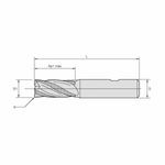 Kennametal® MDRHEC500S4100 Beyond™ MDRHEC Center Cutting Cord Profile High Performance Corner Chamfer End Mill, 1/2 in Diameter Cutter, 1 in Length of Cut, 4 Flutes, 1/2 in Shank Diameter, 3 in OAL, PVD-TiAlN Coated