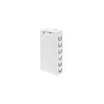 QuickPort® 41089-6WP 6-Port Outlet Box, Snap-In Module, For Use With Individual QuickPort® Snap-In Connector Module, Surface Mount, Plastic
