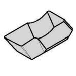 Kennametal® Top Notch™ NG1094L/KC5025 Single End Grooving Insert, NG Insert, 1 Insert, Left Hand Cutting Direction, 0.094 in Cutting Width, Manufacturer's Grade: KC5025, Material Grade: C2/C6