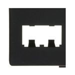 Panduit® CFFPHM4BL Adhesive Label Furniture Faceplate, 4 Ports, Mini-Com® Module, Snap-In Mount, ABS