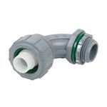 Bridgeport® 470-NMLT Liquidtight Connector, 1/2 in Trade, 90 deg Angle, Nylon, Plain