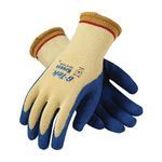 G-Tek® KEV™ 09-K1300-L Medium Weight Cut-Resistant Gloves, L, Crinkle Latex Coating, DuPont™ Kevlar® Fiber, Elastic Knit Wrist Cuff, Resists: Abrasion, Cut, Puncture and Tear, ANSI Cut-Resistance Level: A4