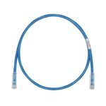 Panduit® PanNet® UTP28SP8INBU U/UTP Patch Cord With TX6™ Modular Plug, Category: Cat 6, 28 AWG Stranded Copper Conductor, RJ45 Connector, 0.66 ft Cord Length, Clear
