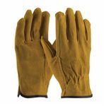 PIP® 69-138-XL Men's Regular Grade Work Gloves, Drivers Glove, Straight Thumb Style, XL, Split Cowhide Leather Palm, Nylon/Split Cowhide Leather, Brown, Slip-On Cuff, Uncoated Coating, Resists: Abrasion and Moisture, Unlined Lining
