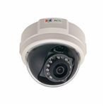 ACTi E52 Dome Camera, Fixed Lens, 1 MP Pixels, MJPEG Video Outputs, Indoor Indoor/Outdoor