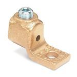 Blackburn® Locktite® 31005AL Flag Type Mechanical Lug, 8 to 4 AWG Copper Conductor, 1/4 in Stud, 1 Bolt Hole, Copper
