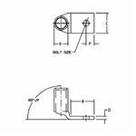Color-Keyed® 54913BEUB 54900 1-Hole Compression Lug, 250 kcmil Copper Conductor, Die Code: 62, 1/2 in Stud, Copper